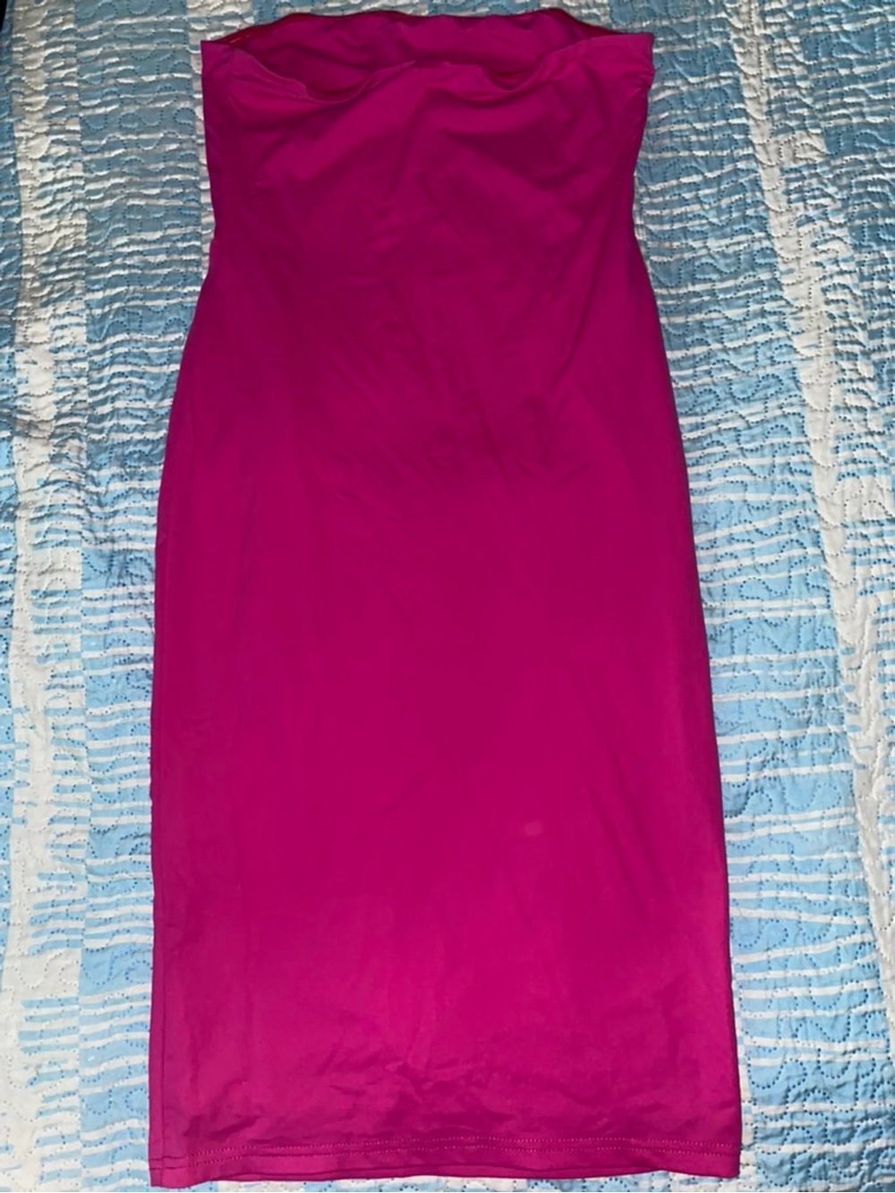 Source Unknown Strapless Fuchsia Bodycon Dress